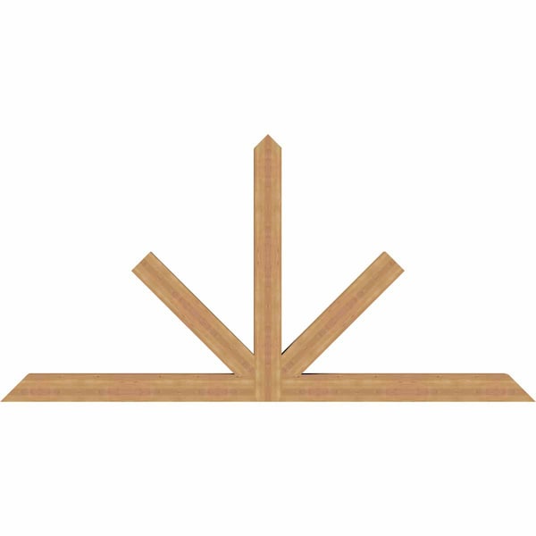 Ekena Millwork Saratoga Timber Gable Bracket, Western Red Cedar, 108"W x 54"H x 5 1/2"D x 5 1/2"F, 12/12 Pitch GBW108X54X0606SAR00SWR - main